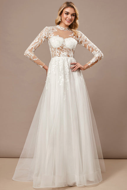 Robe De Mariee Manches Longues Dos Nu