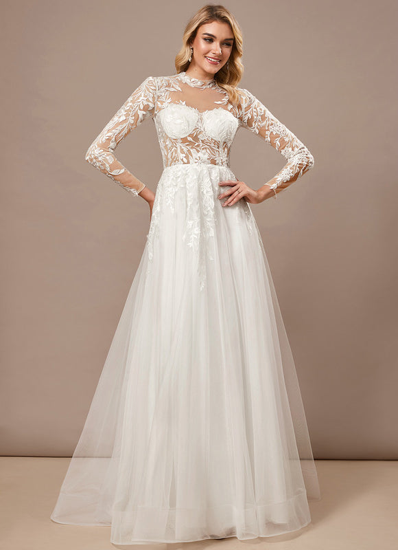 Robe De Mariee Manches Longues Dos Nu