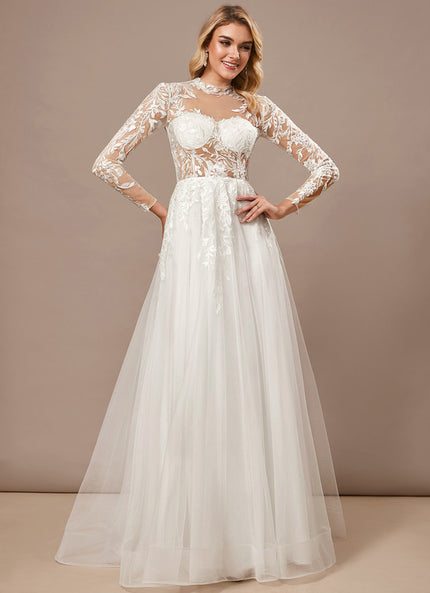 Robe De Mariee Manches Longues Dos Nu