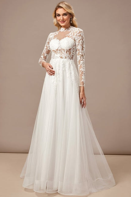 Robe De Mariee Manches Longues Dos Nu - gallery 2