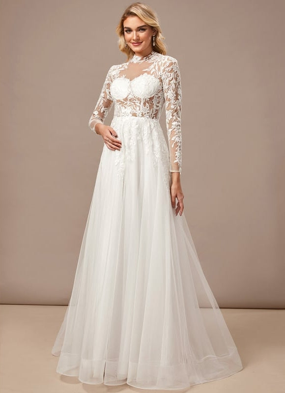 Robe De Mariee Manches Longues Dos Nu - gallery 2