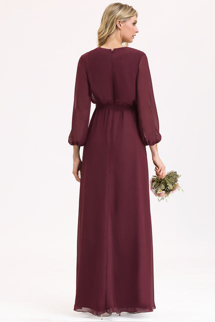 Robe Manche Longue Élégance Aérienne - gallery 5