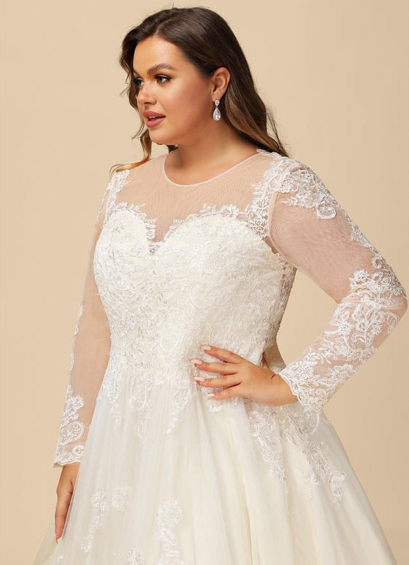 Robe Manche Longue Transparente - gallery 9