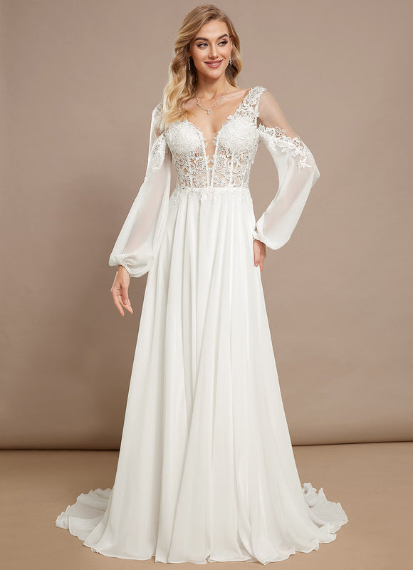 Robe Longue Manche Transparente