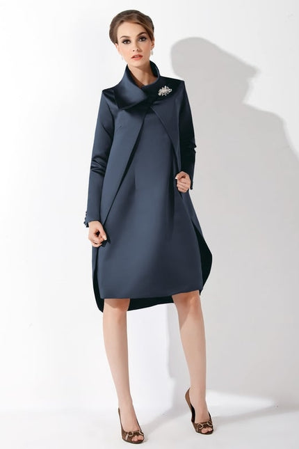 Robe Manche Longue Chic Satiné - gallery 2