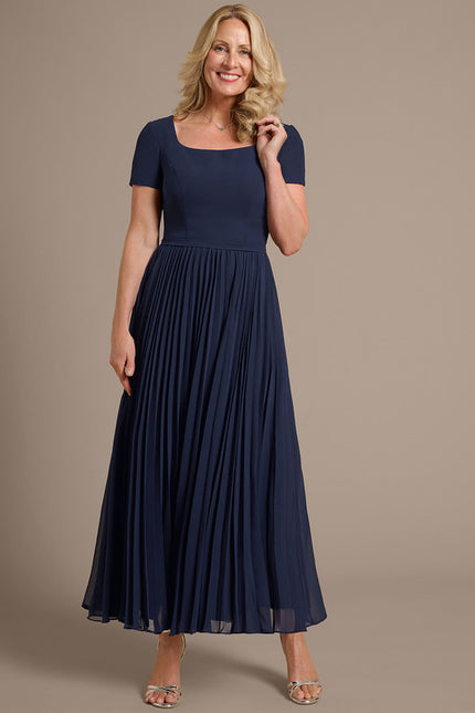 Robe Longue Col Carré Manche Bouffante - gallery 6