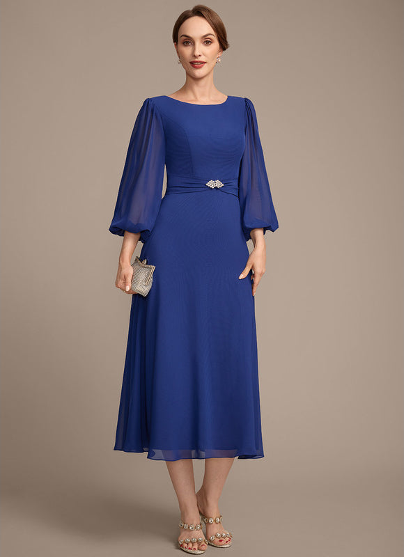 Robes Mi Longues Manches Courtes - gallery 5