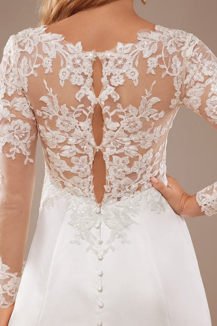 Robe Manche Longue Satinée Élégante - gallery 3