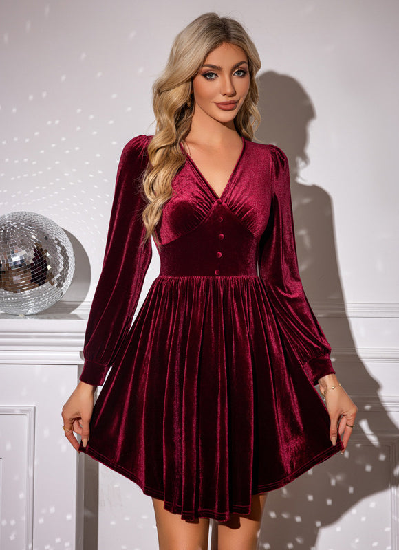 Robe Velour Manche Longue - gallery 5