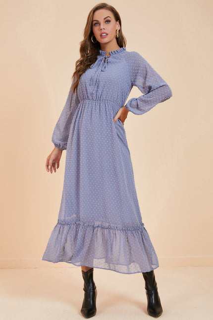 Robe Manche Longue Volant - gallery 5