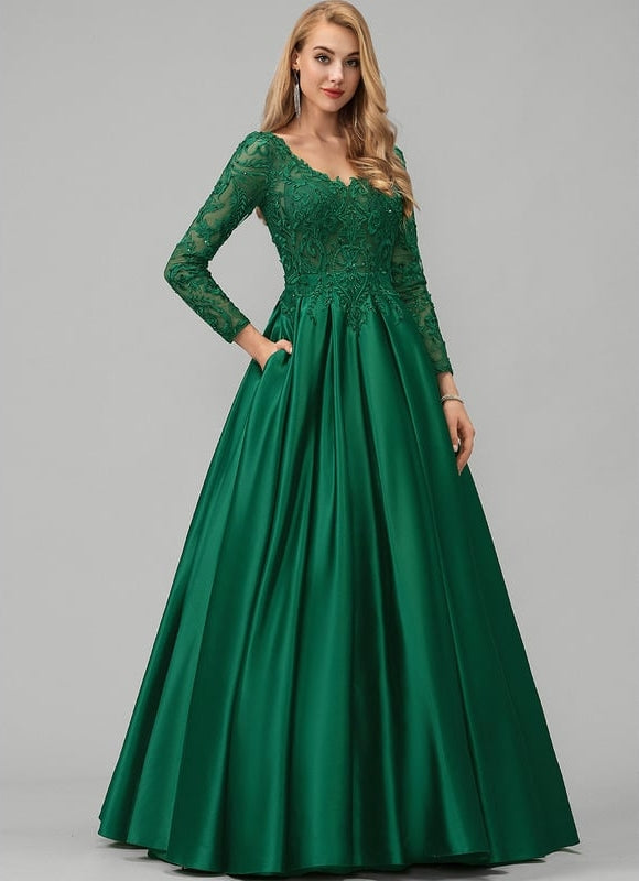 Robe De Bal Manche Longue - gallery 2