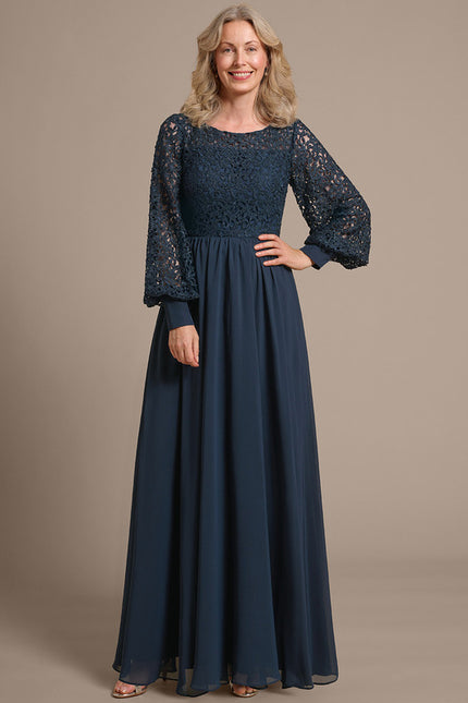 Robe Longue Manches Bouffantes - gallery 2