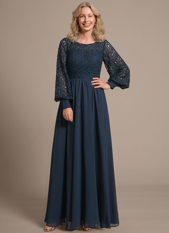 Robe Longue Manches Bouffantes - gallery 2