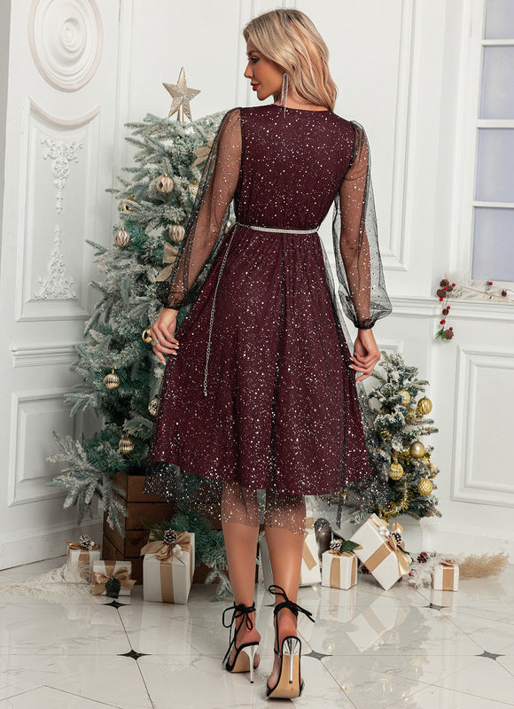 Robe Tulle Manche Longue - gallery 1