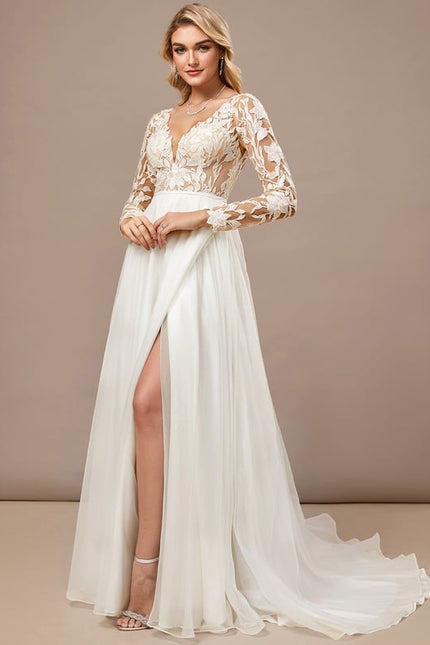 Robe Mariage Manches Longues - gallery 1