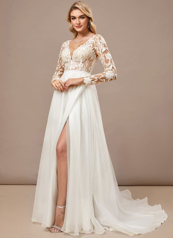 Robe Mariage Manches Longues - gallery 1
