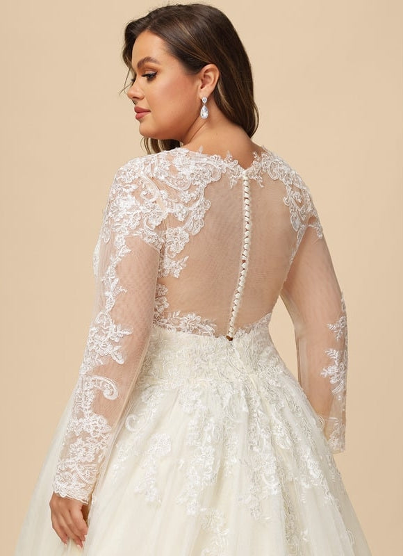 Robe Manche Longue Transparente - gallery 7