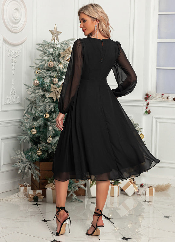 Robe Manche Longue Paillette - gallery 1