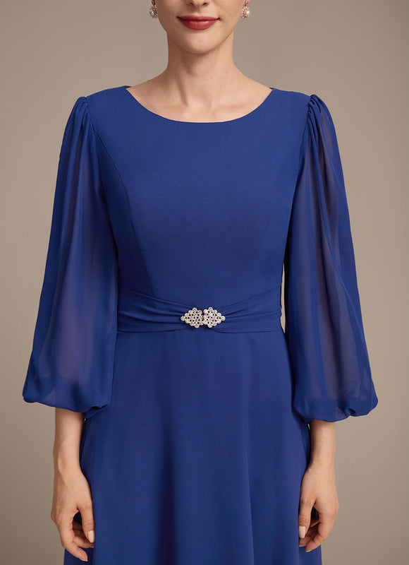 Robes Mi Longues Manches Courtes - gallery 7