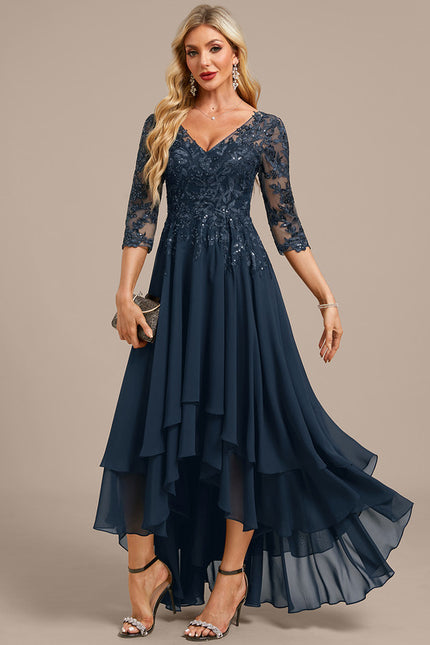 Robe De Soirée Mariage Manche Longue - gallery 2