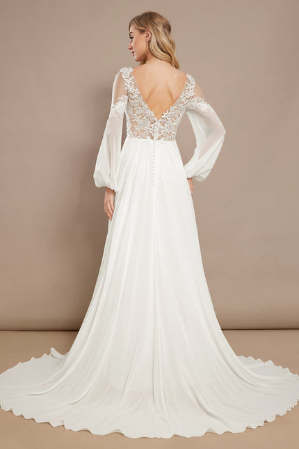 Robe Longue Manche Transparente - gallery 6