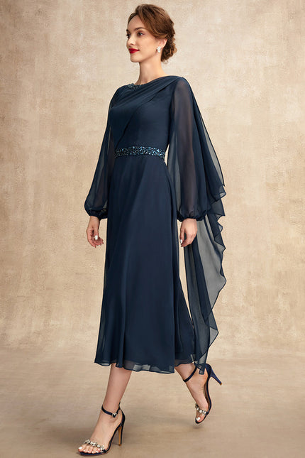 Robe Manche Longue Fluide Nuit - gallery 5