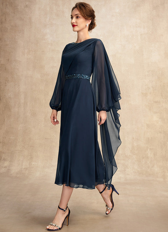 Robe Manche Longue Fluide Nuit - gallery 5