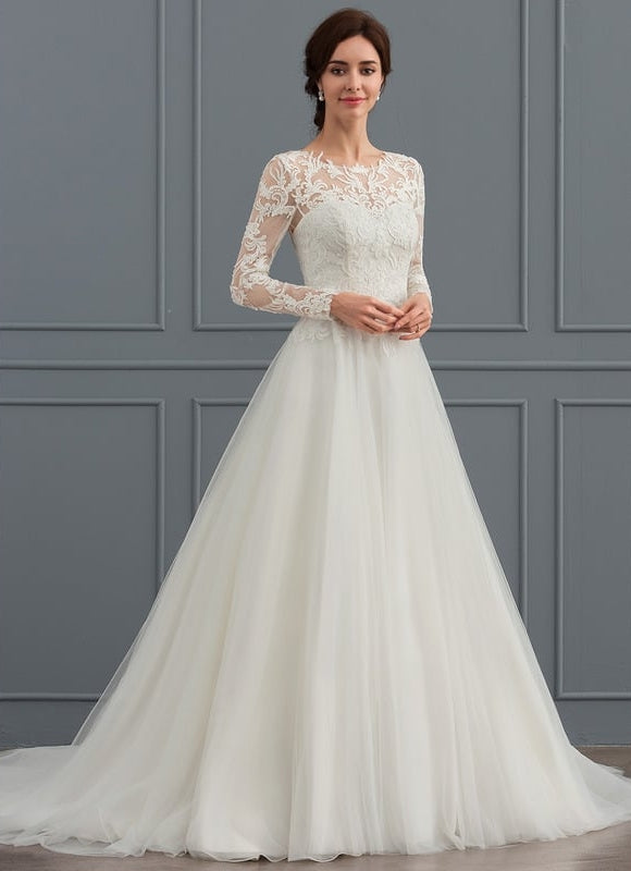 Robe Manche Longue Tulle Florale