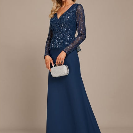 Robe Manche Longue Soirée Pailletée