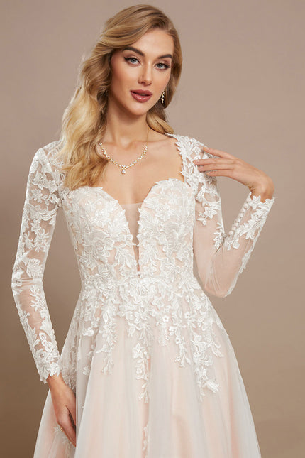 Robe Princesse Mariage Manche Longue - gallery 3