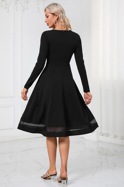 Robe Noire Femme Manche Longue - gallery 1