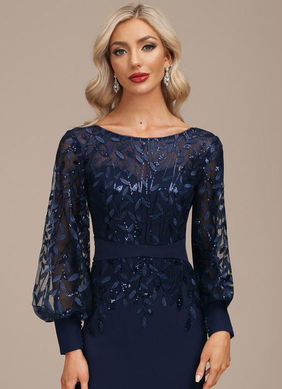 Robe Manche Longue Élégante Satinée - gallery 5