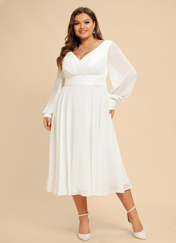 Robe Manche Longue De Mariée Vaporeuse - gallery 6