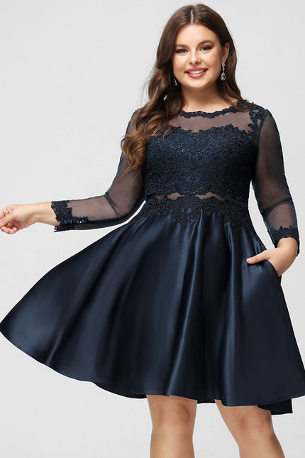 Robe Soirée Manche Longue Dentelle - gallery 7