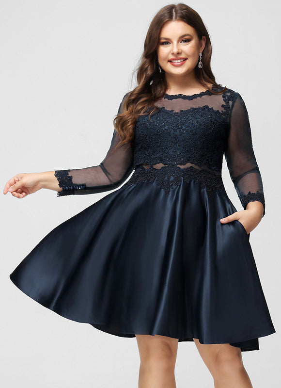 Robe Soirée Manche Longue Dentelle - gallery 7