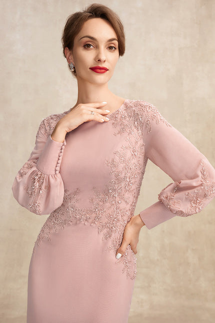 Robe Fourreau Dentelle Manche Longue - gallery 5