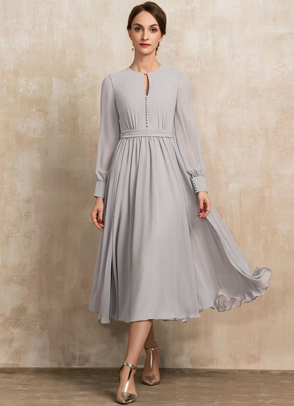 Robe De Cocktail Longue Manche Longue