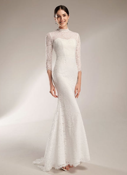 Robe Moulante Blanche Manche Longue