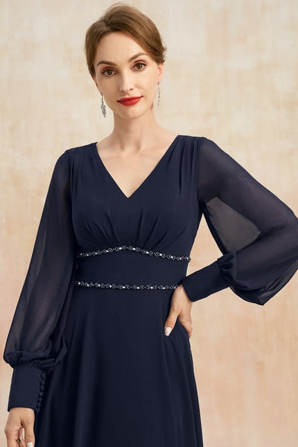 Robe Longue Droite Manche Longue - gallery 2