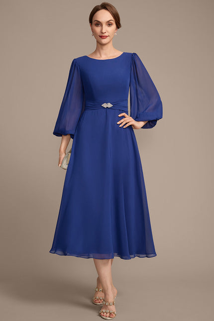 Robes Mi Longues Manches Courtes