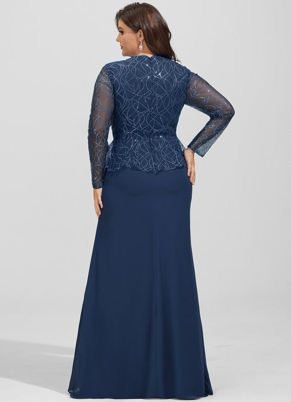 Robe Manche Longue Soirée Pailletée - gallery 9