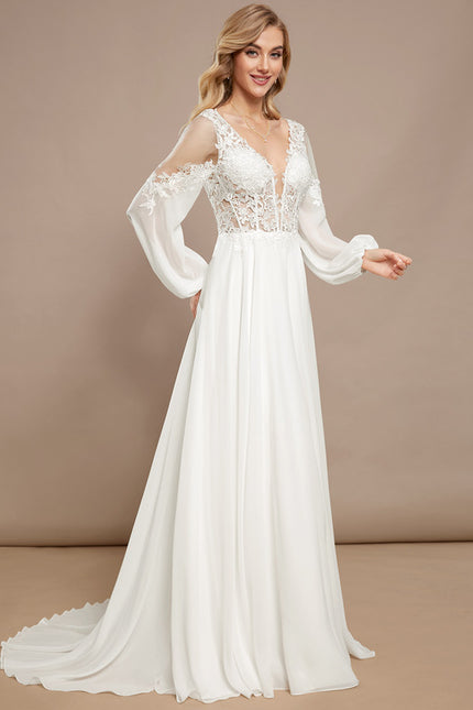 Robe Longue Manche Transparente - gallery 1