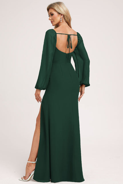 Robe Verte Manches Longues - gallery 1