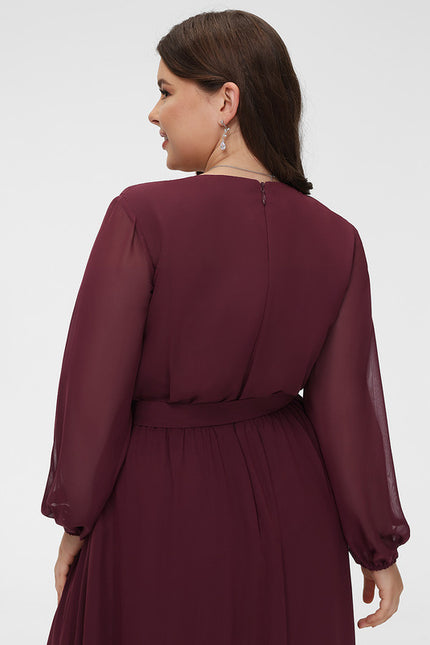 Robe Manche Longue Élégance Aérienne - gallery 7