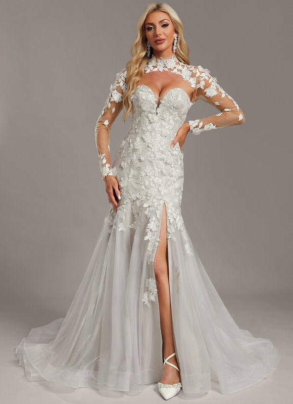 Robe De Mariee Sirene Manches Longues