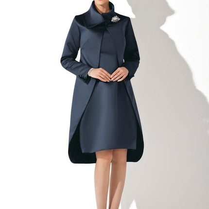 Robe Manche Longue Chic Satiné