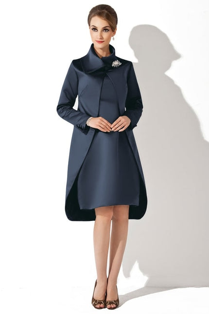 Robe Manche Longue Chic Satiné