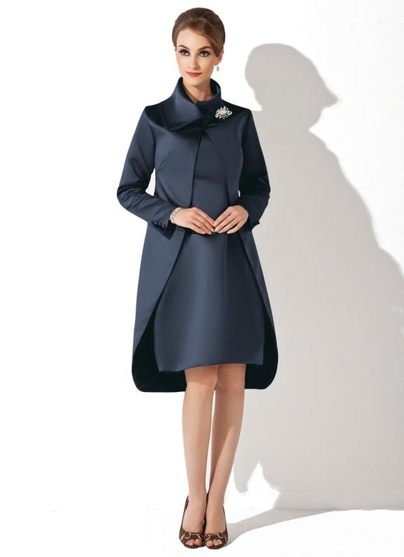 Robe Manche Longue Chic Satiné