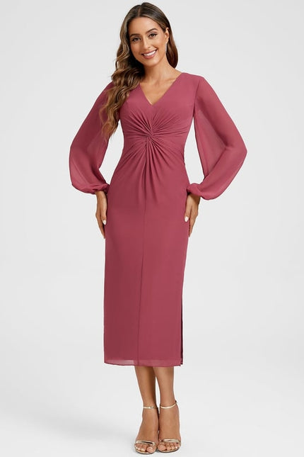 Robe De Cocktail Manche Longue