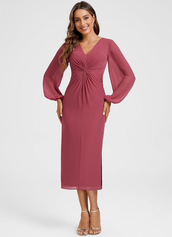 Robe De Cocktail Manche Longue